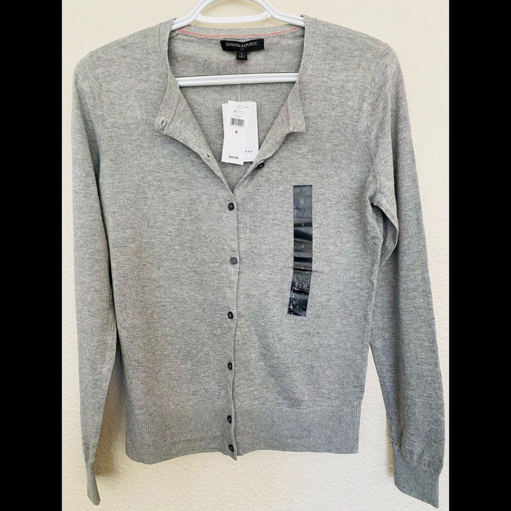 NWT Banana Republic forever crewneck cardigan, S